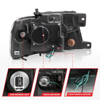 Thumbnail for ANZO 2004-2008 Ford F-150 Projector Headlights w/ U-Bar Chrome