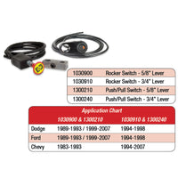 Thumbnail for BD Diesel Rocker Switch Kit Exhaust Brake - 5/8in Manual Lever
