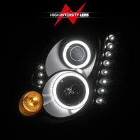 Thumbnail for ANZO 2003-2007 Infiniti G35 Projector Headlights w/ Halo Black (CCFL) (HID Compatible)