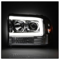 Thumbnail for Spyder 99-04 Ford F-250 Super Duty Light Bar Projector Headlights - Chrome (PRO-YD-FF25099V2-LB-C)