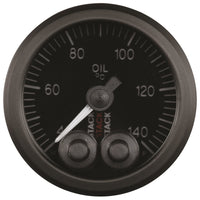 Thumbnail for Autometer Stack 52mm 40-140 Deg C 1/8in NPTF Male Pro-Control Oil Temp Gauge - Black