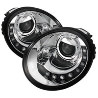 Thumbnail for Spyder Volkswagen Beetle 1998-2005 Projector Headlights DRL Chrome PRO-YD-VB98-DRL-C