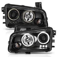 Thumbnail for ANZO 2006-2010 Dodge Charger Projector Headlights w/ Halo Chrome (CCFL)