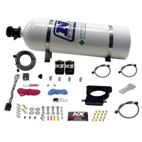 Thumbnail for Nitrous Express GM LS 78mm 3-Bolt Nitrous Plate Kit (50-350HP) w/15lb Bottle