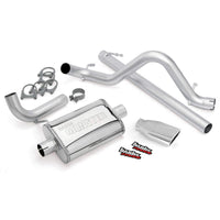 Thumbnail for Banks Power 07-11 Jeep 3.8L Wrangler - 2dr Monster Exhaust System - SS Single Exhaust w/ Chrome Tip