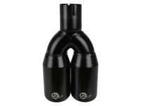 Thumbnail for MACH Force-Xp 409 Stainless Steel Clamp-on Exhaust Tip 2.5in Inlet 3.5in Outlet - Black