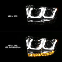 Thumbnail for ANZO 2014-2015 Toyota Tundra Projector Headlights w/ U-Bar Chrome w/ DRL