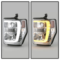 Thumbnail for Spyder Ford F-250/350/450 08-10 V2 High-Power LED Headlights-Switch Back-Chrome PRO-YD-FS08PL-SBLB-C