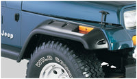 Thumbnail for Bushwacker 87-95 Jeep Wrangler Cutout Style Flares 2pc Cutting Optional Not Renegade - Black