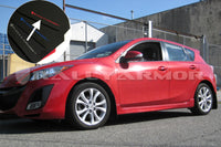 Thumbnail for Rally Armor 10-13 Mazda3/Speed3 (Hatch/Sedan) Black UR Mud Flap w/Red Logo