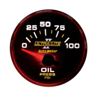 Thumbnail for Autometer Ultra-Lite II 52mm 0-100 PSI Electrical Oil Pressure Gauge