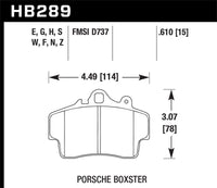 Thumbnail for Hawk Porsche HPS Street Front Brake Pads