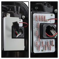 Thumbnail for Spyder 97-03 Ford F150 Stylsd. F250 V3 Lght Bar LED Tail Lights - Blk Smk ALT-YD-FF15097V3-LBLED-BSM