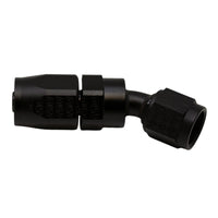 Thumbnail for DeatschWerks 6 AN Female Flare Swivel 30-Degree Hose End CPE - Anodized Matte Black