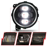 Thumbnail for ANZO 2018-2019 Jeep Wrangler Full Led ProjectorH.L Black