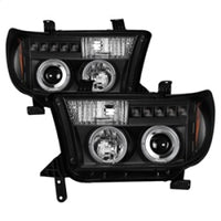 Thumbnail for Spyder Toyota Tundra 07-133 Projector Headlights LED Halo LED Blk PRO-YD-TTU07-HL-BK