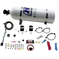 Thumbnail for Nitrous Express Universal Fly By Wire Single Nozzle Nitrous Kit w/15lb Bottle (Incl TPS Switch)