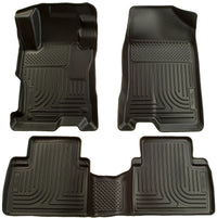 Thumbnail for Husky Liners 09-12 Toyota Corolla/Matrix/Pontiac Vibe (FWD) WeatherBeater Combo Black Floor Liners