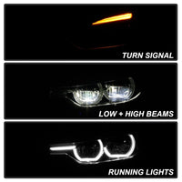 Thumbnail for Spyder BMW F30 3 Series 4Dr LED Projector Headlights Chrome PRO-JH-BF3012H-4D-LED-C