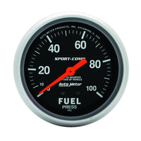 Thumbnail for Autometer Sport-Comp 2 5/8in 100psi Mechanical Fuel Pressure Gauge