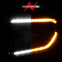 Thumbnail for ANZO 2014-2017 Toyota Tundra LED Crystal Headlights w/ Switchback Black Housing w/ DRL