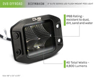 Thumbnail for DV8 Offroad Elite Series 3in Cube LED Light 40W Spot 3W LED