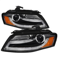 Thumbnail for Spyder Audi A4 09-12 Projector Headlights Halogen Model Only - DRL LED Black PRO-YD-AA408-DRL-BK
