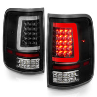 Thumbnail for ANZO 2004-2006 Ford F-150 LED Tail Lights w/ Light Bar Black Housing Clear Lens