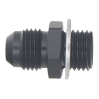 Thumbnail for DeatschWerks 6AN Male Flare to M14 X 1.5 Male Metric Adapter (Incl Washer) - Anodized Matte Black