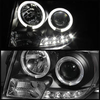 Thumbnail for Spyder Ford Escape 08-12 Projector Headlights Halogen Model Only - DRL Black PRO-YD-FES08-DRL-BK