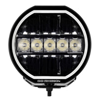 Thumbnail for Go Rhino Xplor Blackout Series Maxline LED Hi/Low Beam w/Multi DRL (Surface Mount) 7in. - Blk