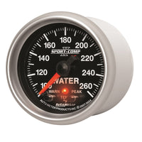 Thumbnail for Autometer Sport-Comp II 52.4mm 100-260 Deg F Water Temp Peak & Warn w/ Electronic Control Gauge