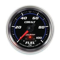 Thumbnail for Autometer Cobalt Fuel Pressure Gauge 2-5/8in 100PSI Stepper Motor w/ Peak and Warn