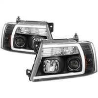 Thumbnail for Spyder 04-08 Ford F-150 Projector Headlights - Light Bar DRL - Black PRO-YD-FF15004V2-LB-BK