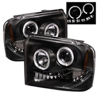 Thumbnail for Spyder Ford F250/350/450 Super Duty 05-07 Projector Headlights LED Halo- LED Blk PRO-YD-FS05-HL-BK
