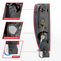 Thumbnail for ANZO 2004-2012 Chevrolet Colorado/ GMC Canyon LED Tail Lights w/ Light Bar Chrome Housing Red/Clear