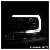 Thumbnail for Spyder 99-04 Jeep Grand Cherokee Projector Headlights - Light Bar DRL LED - Black