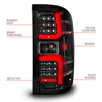 Thumbnail for ANZO 15-19 Chevrolet Silverado 2500 HD/3500 HD LED Taillight w/ Sequential Black Housing/Clear Lens