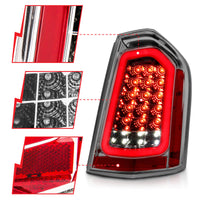 Thumbnail for ANZO 11-14 Chrysler 300 LED Taillights Chrome w/ Sequential