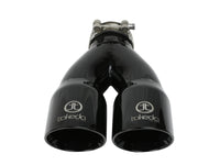 Thumbnail for aFe Takeda 2.5in 304 Stainless Steel Clamp-on Exhaust Tip 2.5in Inlet 3in Dual Outlet - Black