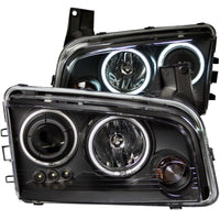 Thumbnail for ANZO 2006-2010 Dodge Charger Projector Headlights w/ Halo Chrome (CCFL)