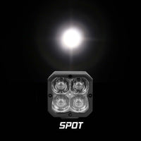 Thumbnail for XK Glow XKchrome 20w LED Cube Light w/ RGB Accent Light Kit w/ Controller- Fog Beam 2pc