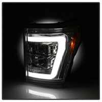 Thumbnail for Spyder 11-16 Ford F-250/F-350 V2 Projector Headlights - Light Bar DRL - Chrome PRO-YD-FS11V2-LB-C