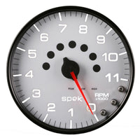 Thumbnail for Autometer Spek-Pro Gauge Tachometer 5in 11K Rpm W/Shift Light & Peak Mem White/Black