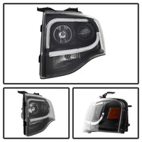 Thumbnail for Spyder Ford Expedition 07-13 Projector Headlights Light Tube DRL Blk PRO-YD-FE07-LTDRL-BK