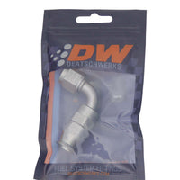 Thumbnail for DeatschWerks 6AN Female Swivel 90-Degree Hose End PTFE (Incl. 1 Olive Insert)
