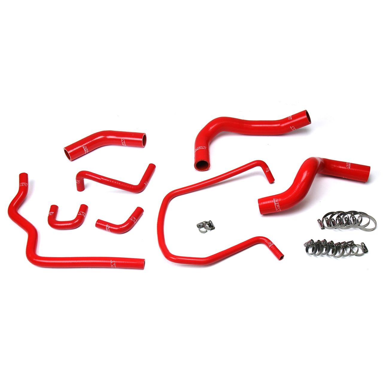 HPS Red Reinforced Silicone Radiator Hose Kit Coolant for Nissan 04-14 Titan V8 5.6L