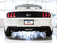 Thumbnail for AWE Tuning 2018+ Ford Mustang GT (S550) Cat-back Exhaust - Touring Edition (Quad Chrome Silver Tips)
