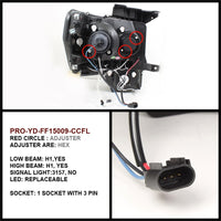 Thumbnail for Spyder Ford F150 09-14 Projector Headlights Halogen Model- CCFL Halo LED Blk PRO-YD-FF15009-CCFL-BK