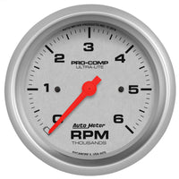 Thumbnail for AutoMeter Ultra-Lite 3-3/8in. 0-6K RPM In-Dash Tachometer Gauge